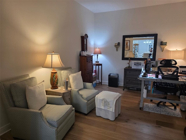 24313 Westgate Blvd, Punta Gorda, FL 33980 - office area featuring wood finished floors and baseboards