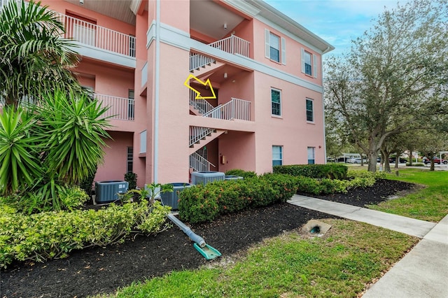 view of property with central AC