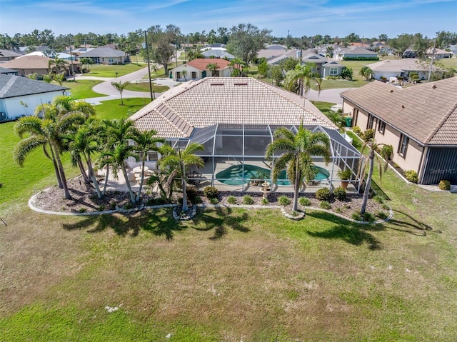 drone / aerial view featuring a residential view