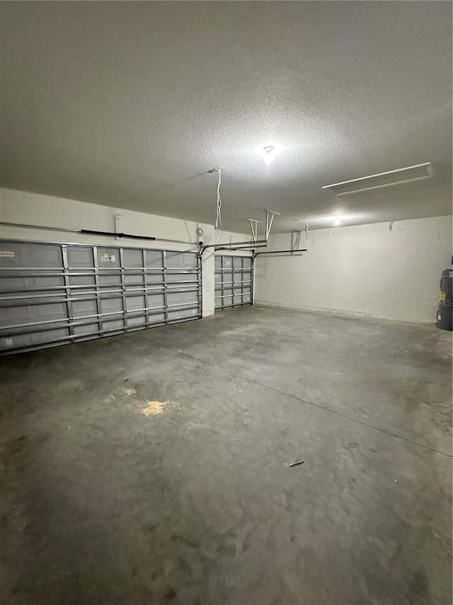 garage with electric water heater