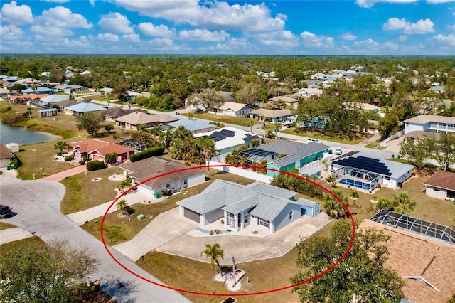 bird's eye view featuring a residential view