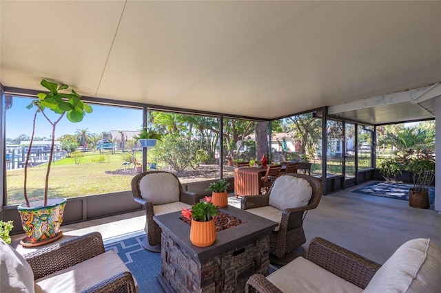 sunroom with a wealth of natural light