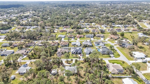 bird's eye view with a residential view