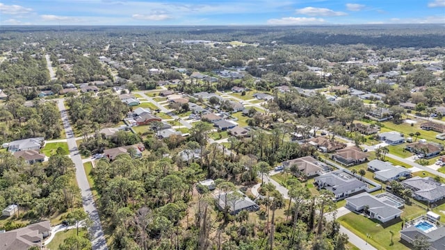 bird's eye view with a residential view