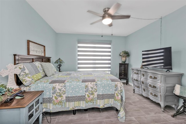 21287 Gertrude Ave Unit 106, Port Charlotte, FL 33952 - bedroom featuring wood finish floors and ceiling fan