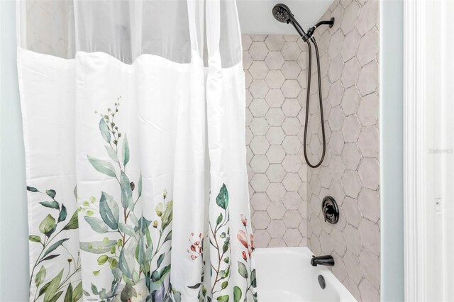 21287 Gertrude Ave Unit 106, Port Charlotte, FL 33952 - bathroom with shower / bath combination with curtain