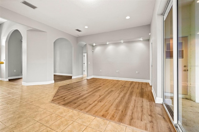 view of tiled spare room