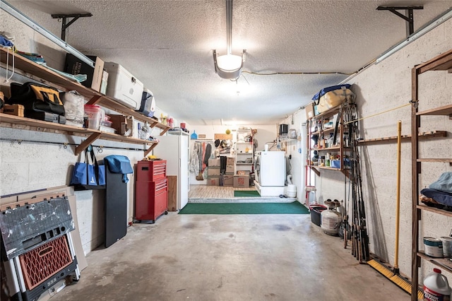 interior space featuring washer / dryer and a garage