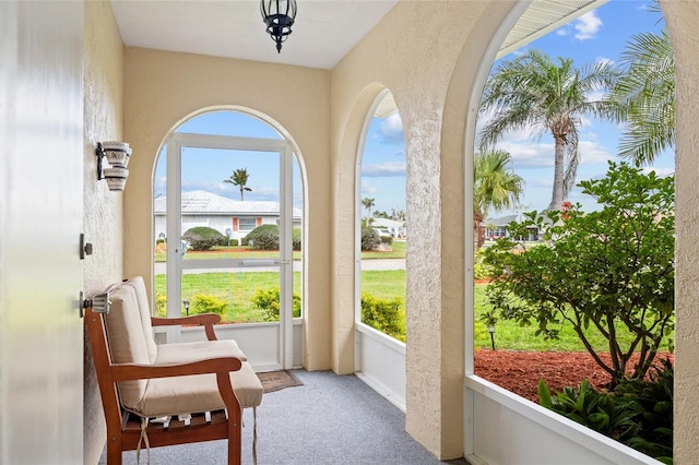 view of sunroom / solarium