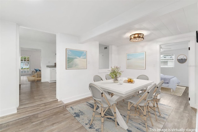 23475 Harper Ave, Port Charlotte, FL 33980 - dining area featuring light wood-style floors and baseboards