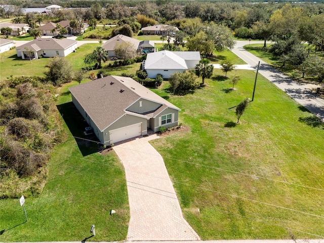 drone / aerial view featuring a residential view