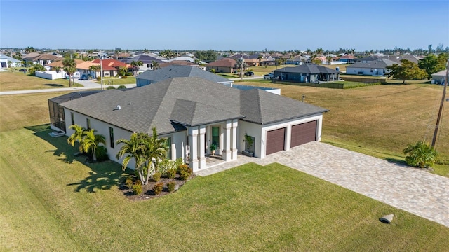 bird's eye view with a residential view