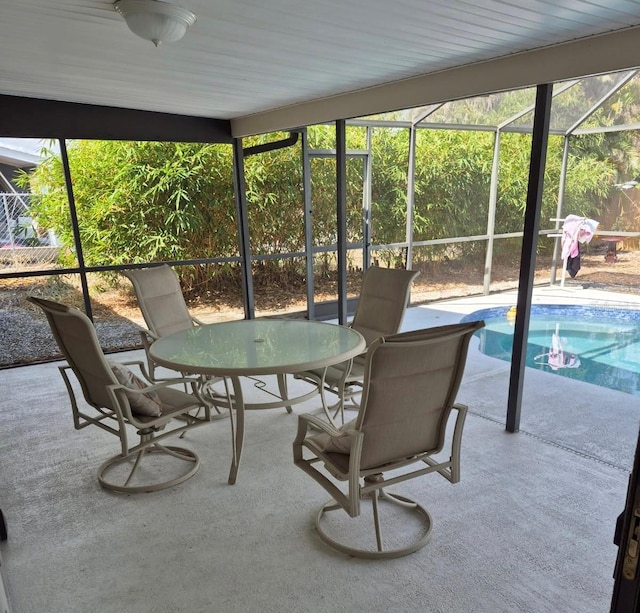 view of sunroom / solarium