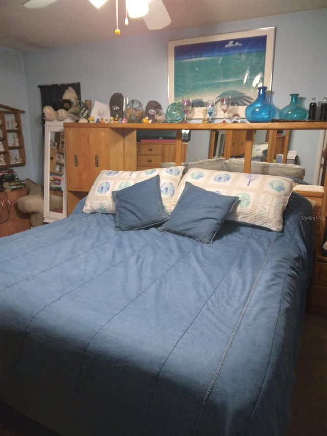 bedroom with ceiling fan