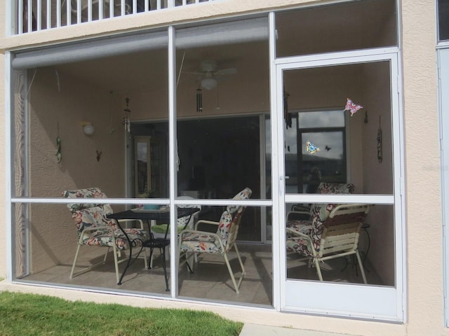 exterior space featuring stucco siding