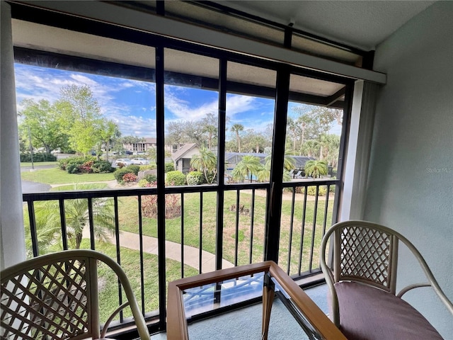 balcony with a residential view