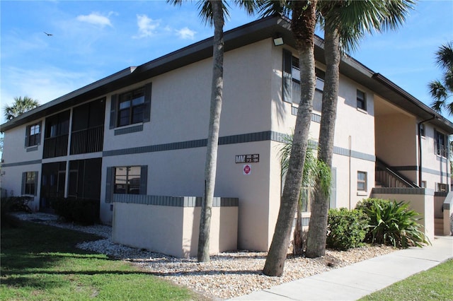 view of home's exterior featuring stucco siding