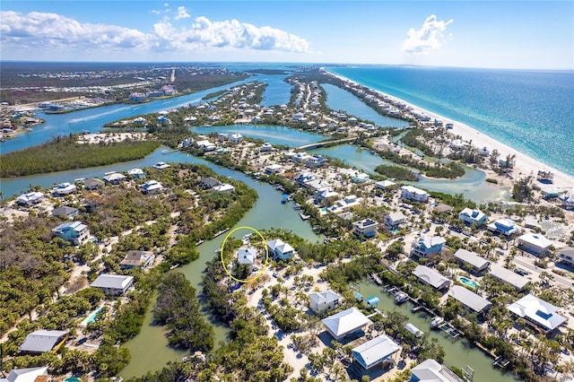 20 Palm Dr, Placida, FL 33946 - aerial perspective of suburban area with a large body of water