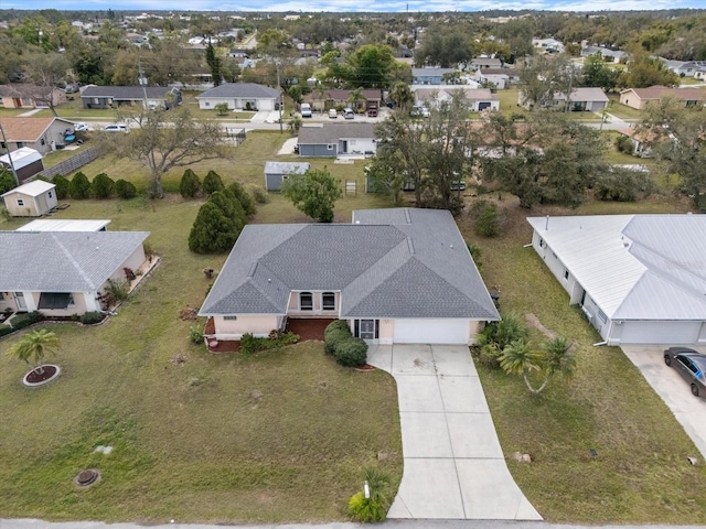 drone / aerial view featuring a residential view