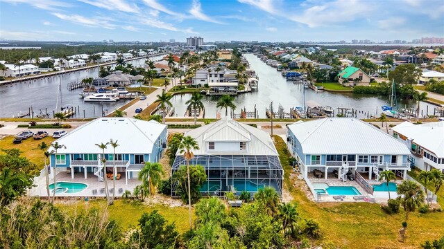 12130 Siesta Dr, Fort Myers Beach, FL 33931 - bird's eye view featuring a water view