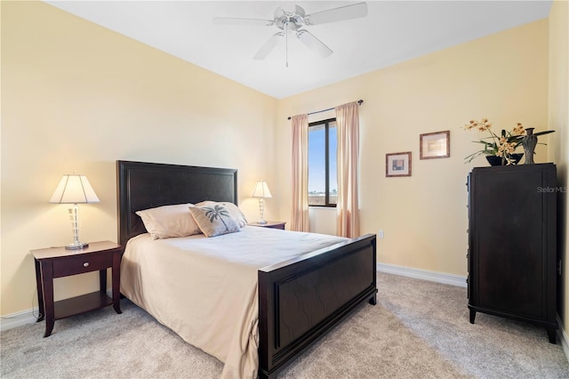 85 Vivante Blvd Unit 8542, Punta Gorda, FL 33950 - bedroom with a ceiling fan, light colored carpet, and baseboards