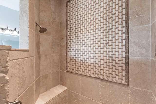 room details with tiled shower