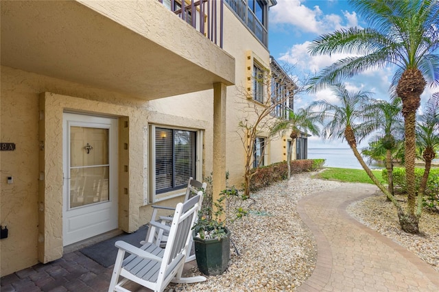 view of patio / terrace featuring a balcony