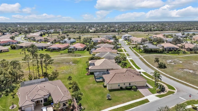 aerial view with a residential view