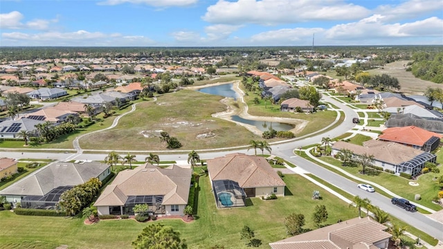 bird's eye view with a residential view