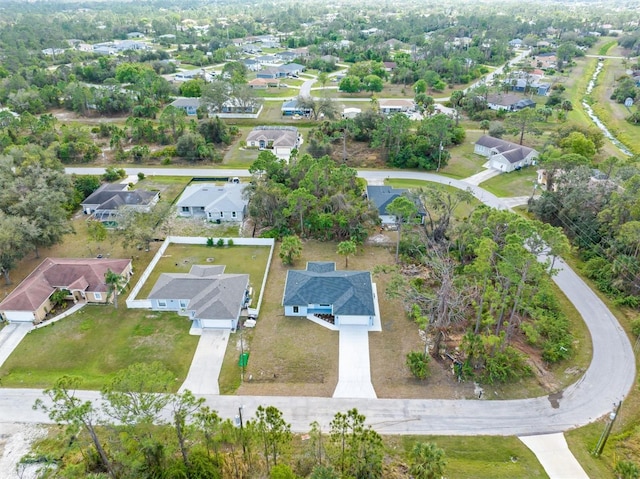 bird's eye view with a residential view