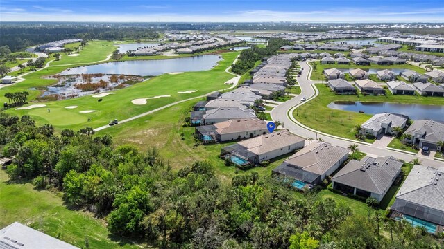 14724 Cherry Blossom Way, Punta Gorda, FL 33955 - birds eye view of property featuring a residential view, a water view, and golf course view