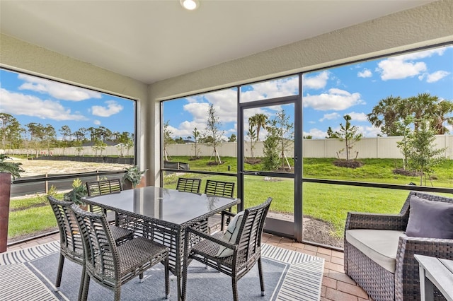 view of sunroom / solarium