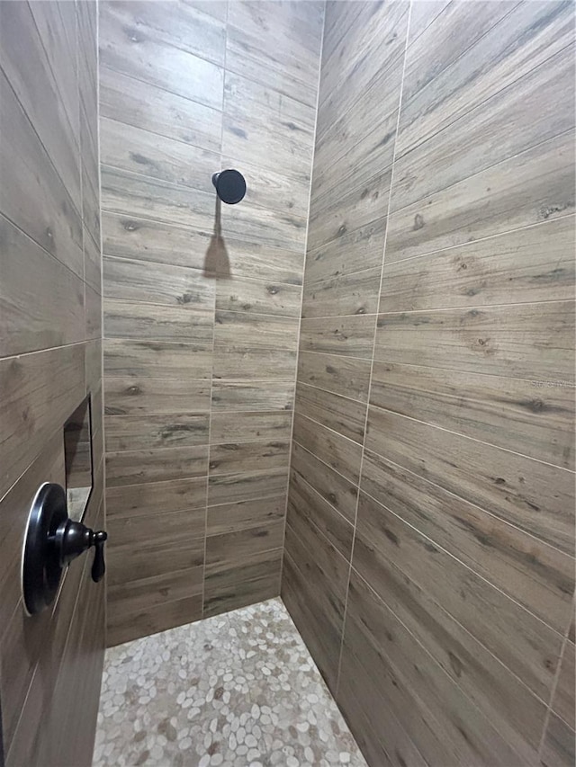 full bathroom with tiled shower