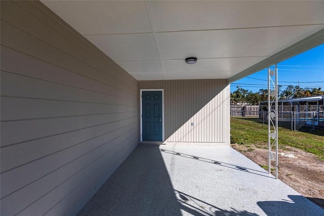 view of patio with fence