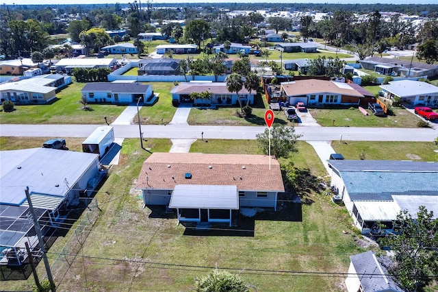 bird's eye view featuring a residential view