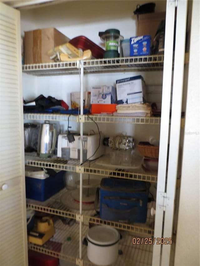 view of pantry