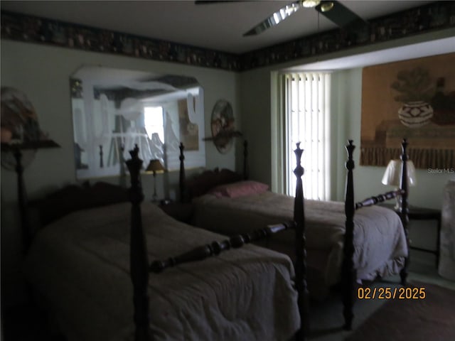 bedroom with ceiling fan