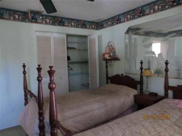 bedroom with a closet