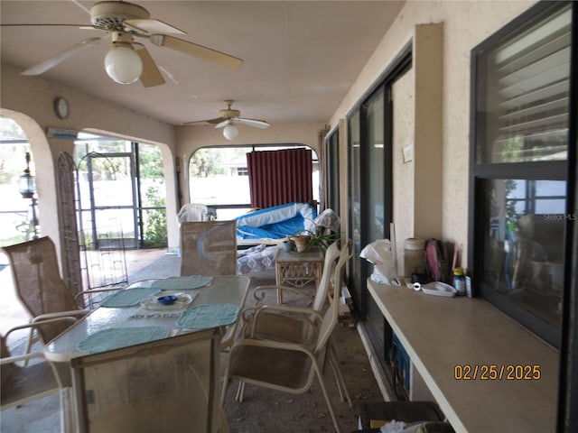 view of sunroom