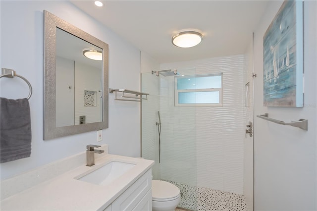 129 Barre Dr NW, Port Charlotte, FL 33952 - full bath featuring a tile shower, vanity, and toilet
