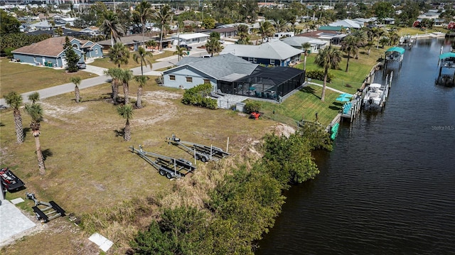 129 Barre Dr NW, Port Charlotte, FL 33952 - aerial view featuring a water view and a residential view