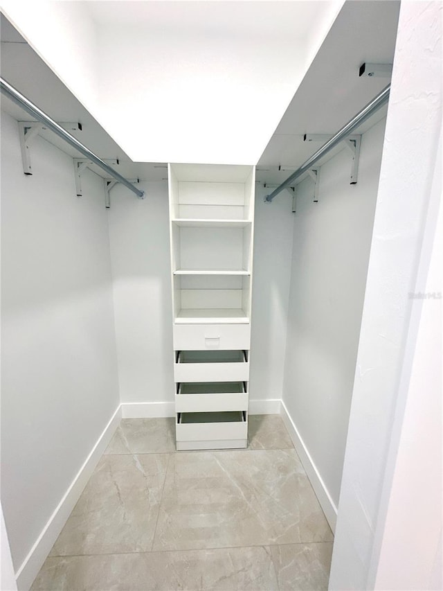 view of walk in closet