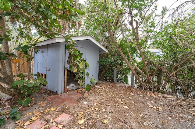 view of shed