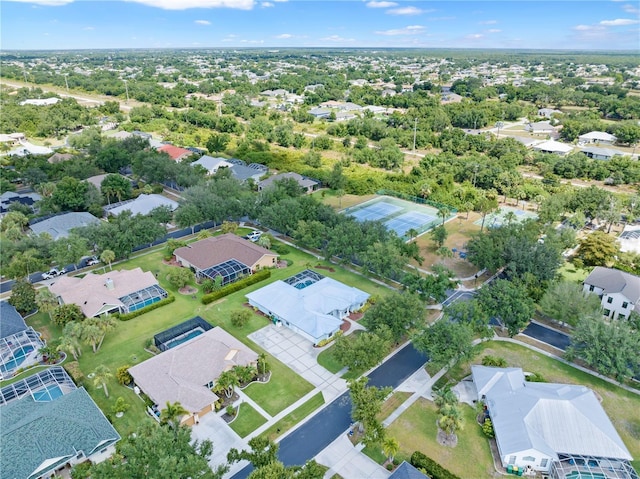 bird's eye view with a residential view