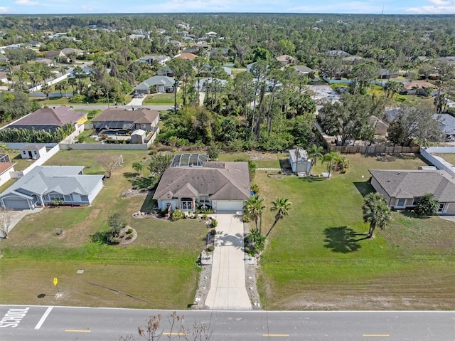 drone / aerial view featuring a residential view