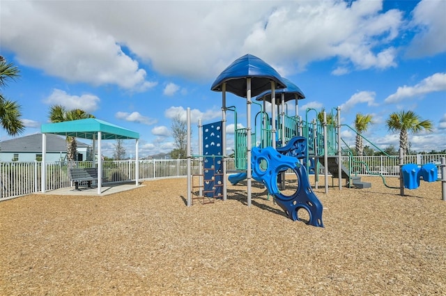 community playground with fence