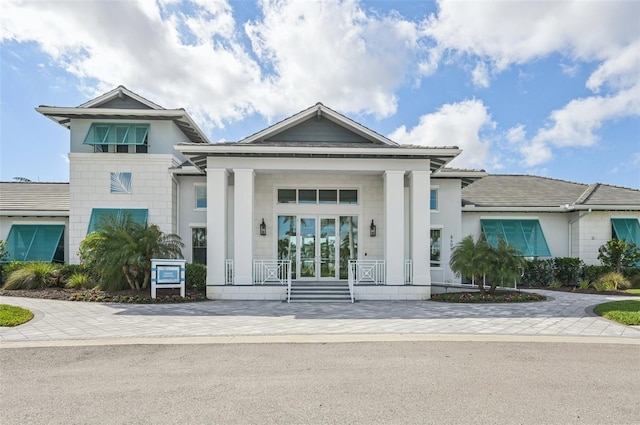 view of front of home with covered porch