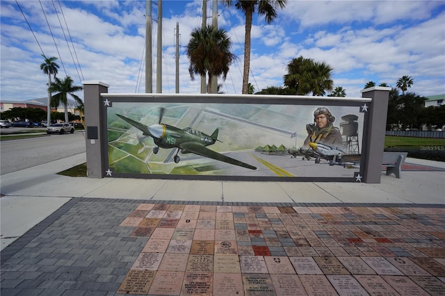 view of community sign