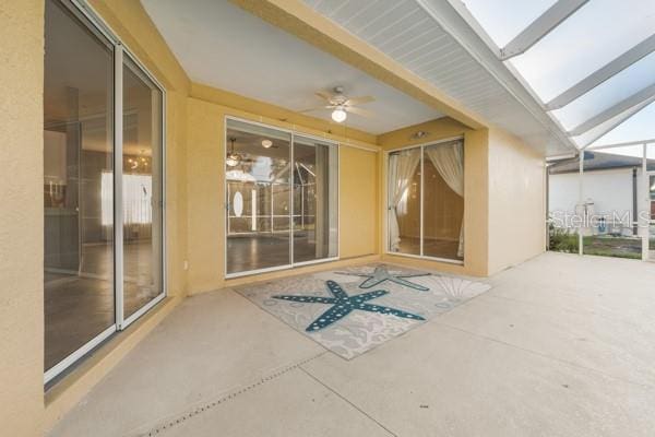 view of patio / terrace with ceiling fan