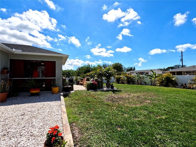 view of yard with a patio